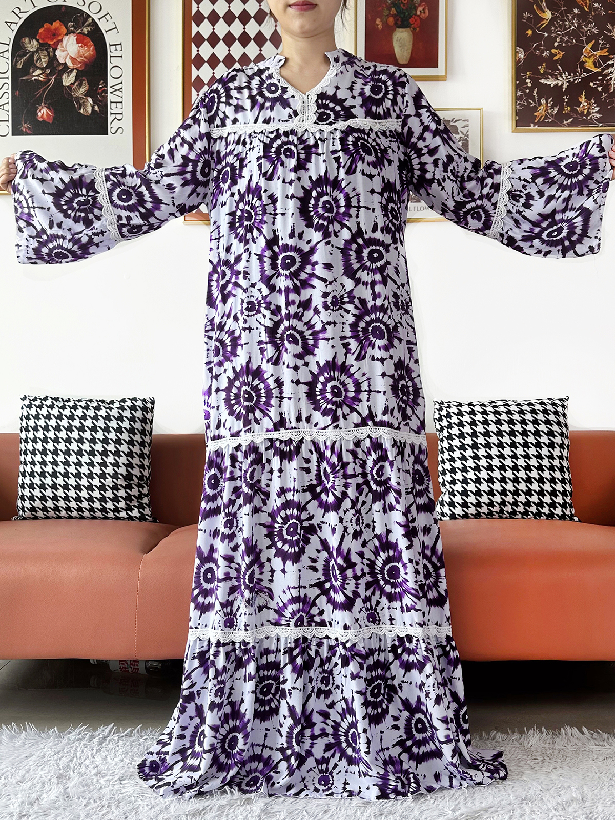 2026 Latest Women Party Kashkha Dress Turtleneck Traditonal Abaya Cotton Abaya African Boubou Muslim Loose Kaftan Maxi Dress