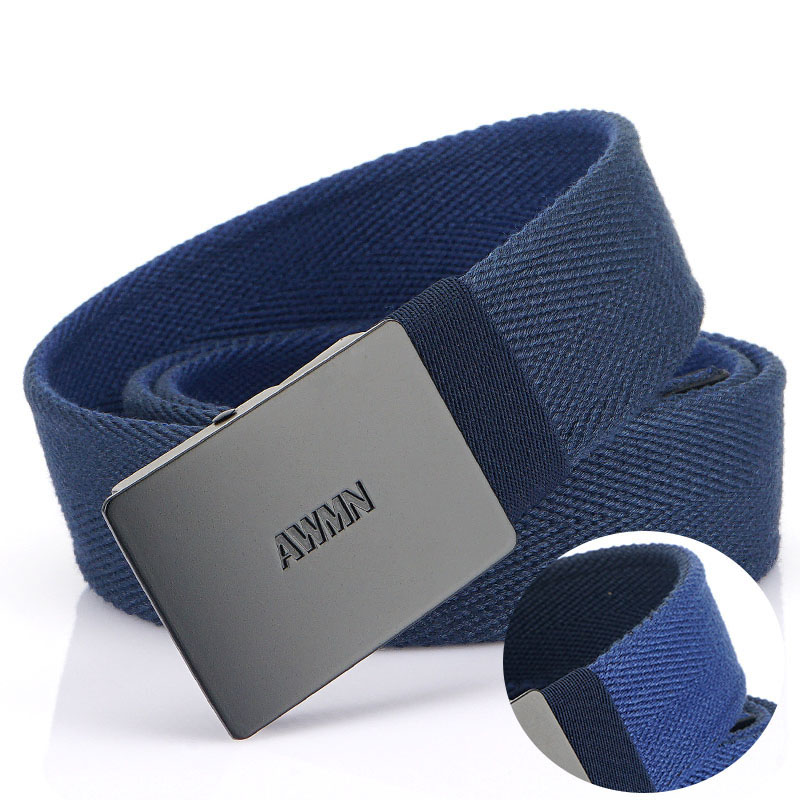 Ceinture en toile épaisse pour hommes et femmes, ceinture en jean simple décontractée, structure automatique, alliage de qualité, nouveau