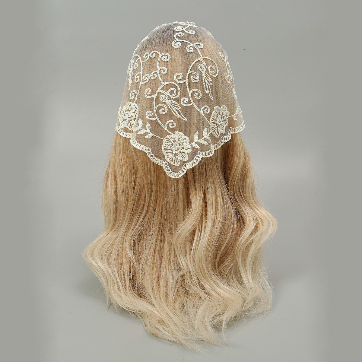 Foulard triangle en dentelle creuse pour femme, foulard rond pour femme, bandeau pour cheveux, bandana pour fille, écharpe de sauna, bandeau pour poignet de bureau