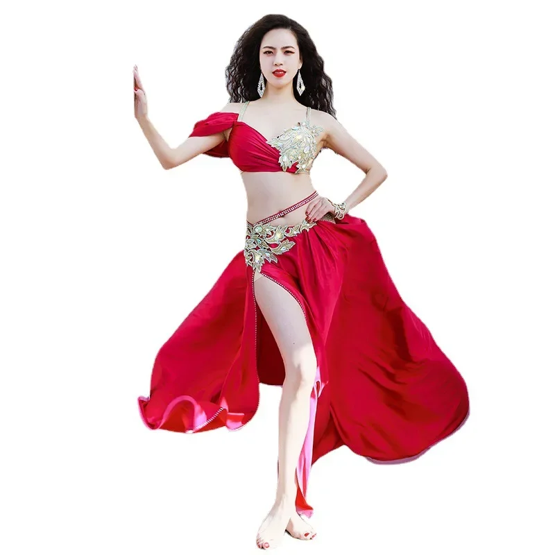 Ensemble de olympiques de danse du ventre éma ens pour femmes et filles, performance Popsong, tenue de danse financière, compétition de groupe, chaud