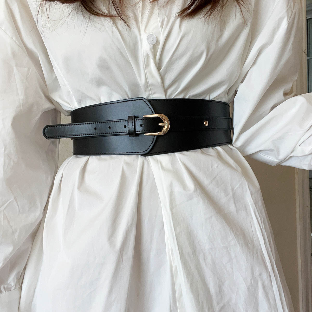 Ceintures en cuir pour femmes de haute qualité réglable en cuir Pu longue ceinture femme Vintage taille large manteau Corset ceinture Cummerbunds