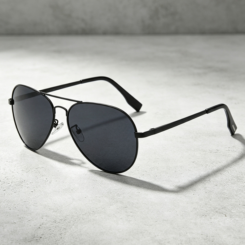 Classique grand pilote lunettes de soleil polarisées hommes de luxe en métal noir Aviation lunettes de soleil mâle mode conduite vacances nuances UV400