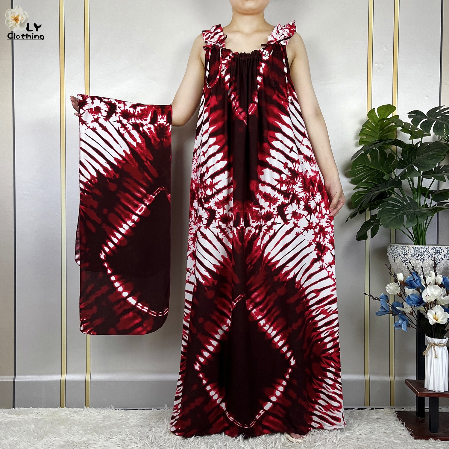 Robe Africaine en Pur Coton pour Femme, Boubou Maxi, Dubaï, Islam, Abaya, Col Bateau, Été, 2023