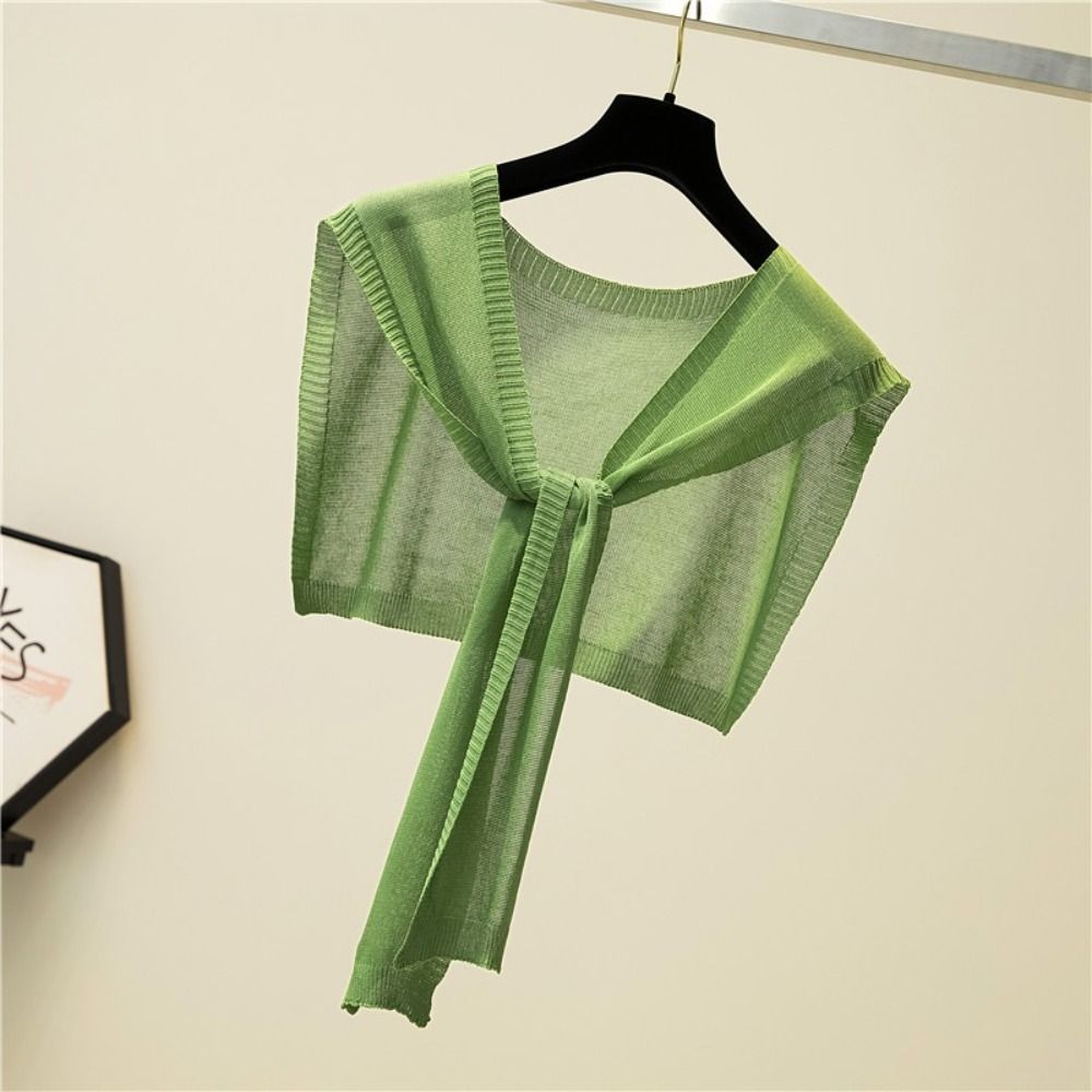 Nouveau châle femme couleur bonbon en dentelle côtelée, châle d'été ultra-fin, fausse collier cape, accessoires vestimentaires