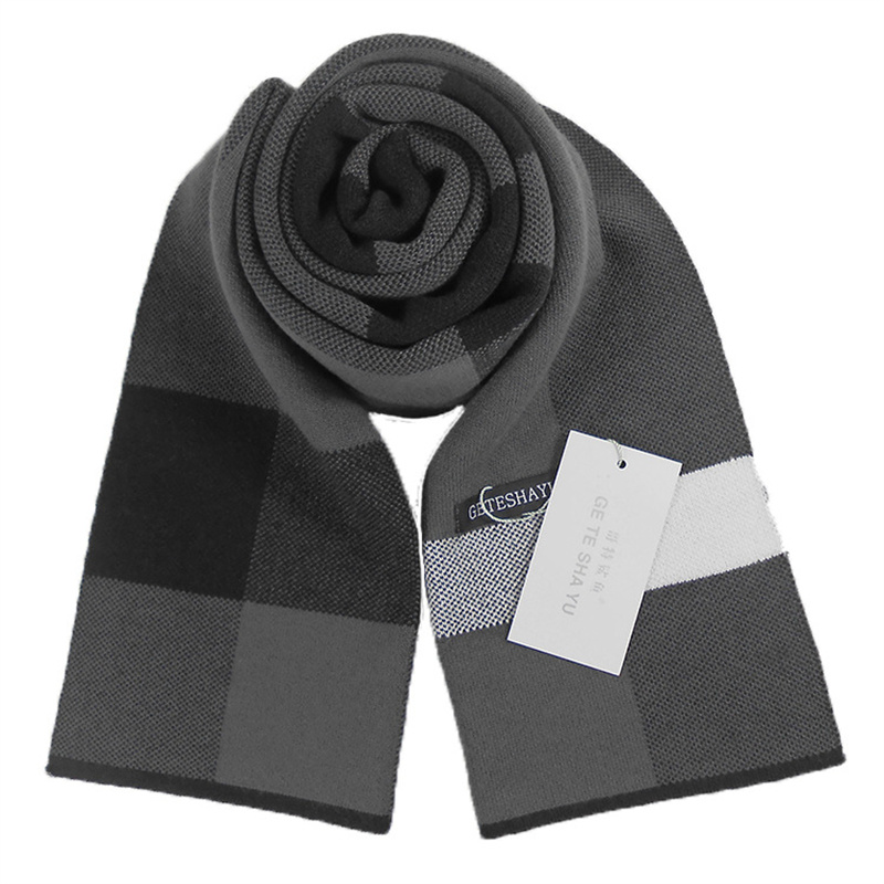Marque de créateur hommes cachemire Plaid écharpe chaud foulard classique treillis homme affaires foulards enveloppes mode mâle Bufandas châles