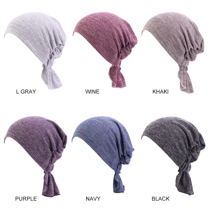 Nouveaux turbans musulmans respirants pour femmes, foulards pré-noués, bonnets chimio, bonnets et casquettes