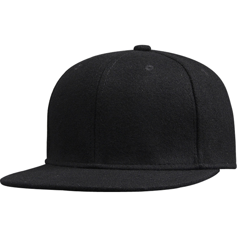 Casquette de Baseball ajustée pour hommes, grande taille, Hip Hop, chapeau en laine, dos fermé, grande taille, casquette à rabat en feutre, 56cm 58cm 60cm 62cm 64cm