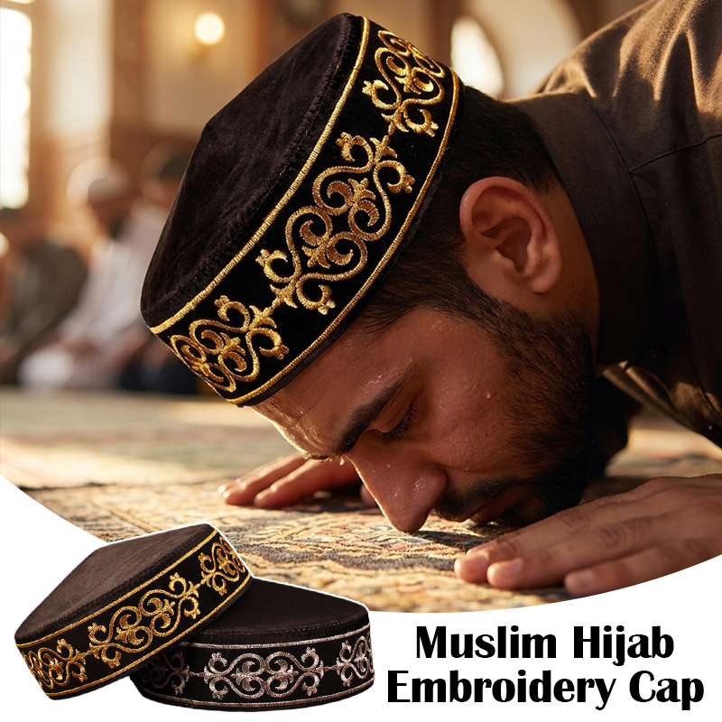 Chapeaux kazakhs pour hommes, noirs, brodés, pour la scène, la danse, les fêtes, chapeaux de Dubaï, Kufi, Hijab, vêtements kazakhs, casquette traditionnelle