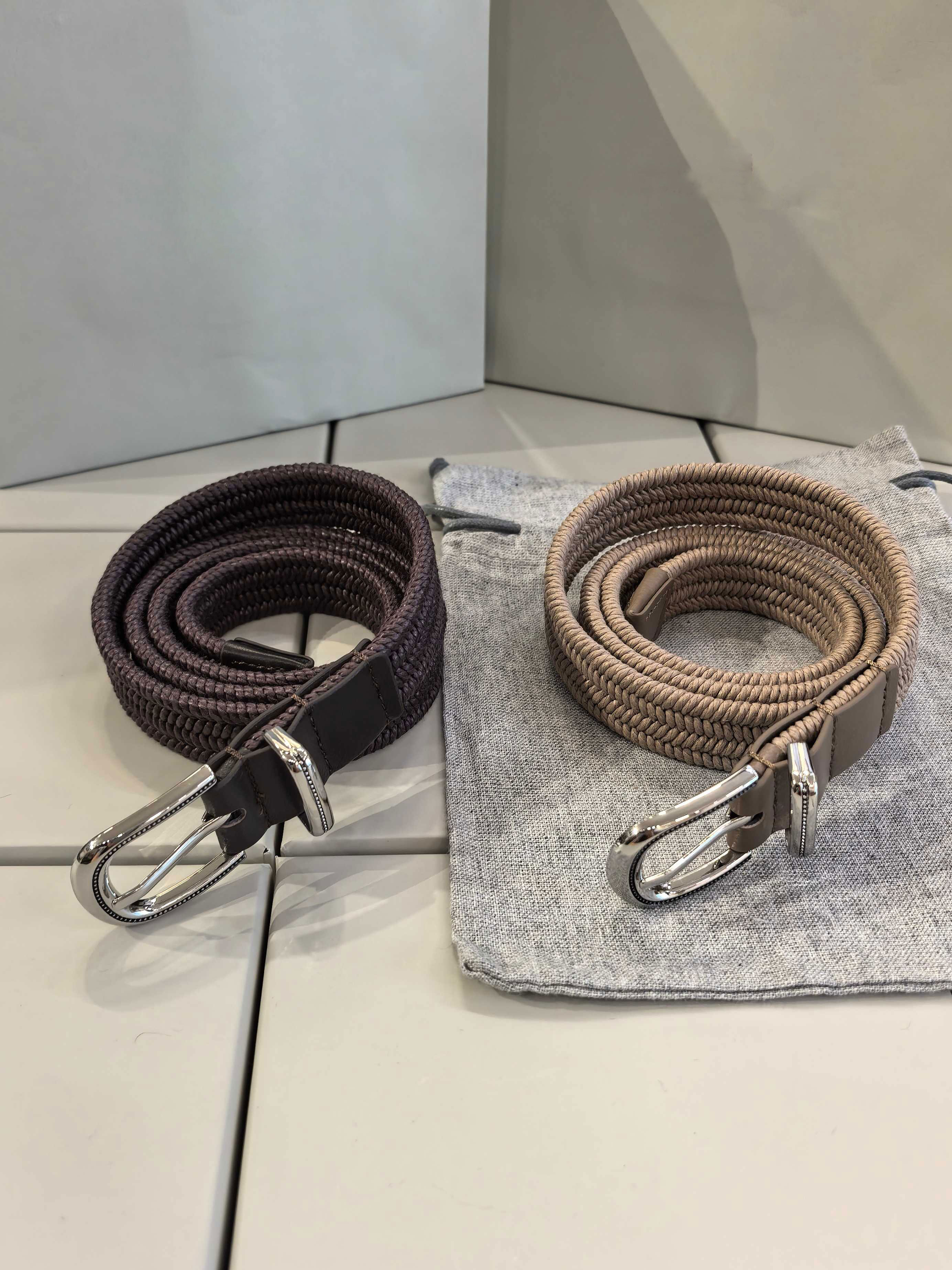 Ceinture tricotée très extensible pour femmes, avec boucle ronde et sans trous, 26 Summer