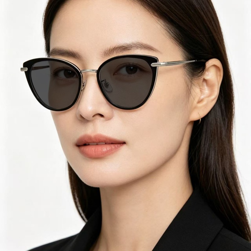 Lunettes de soleil élégantes de luxe œil-de-chat pour femmes, mode 2026, confortables, anti-UV, pour la vie quotidienne, de 0 à -4.0