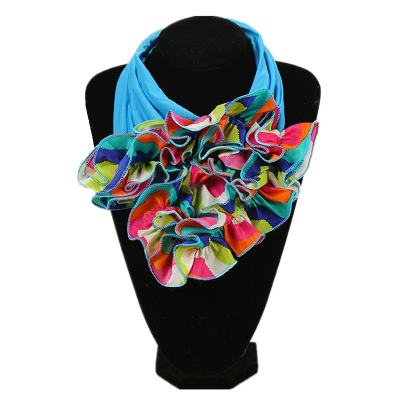 Écharpe de Luxe à Grande Fleur pour Femme, Foulard de la raq, Anneau de Cou, Bandana de Mode, Hijab pour Dames, Nouvelle Tendance