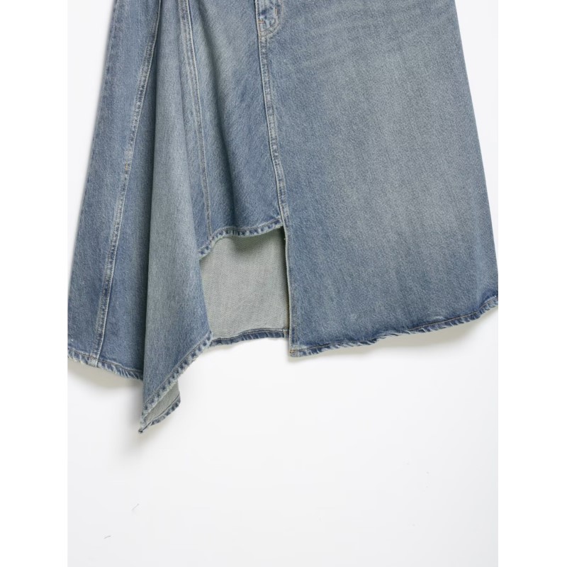 Jupe en jean asymétrique pour femme, nouvelle collection printemps, décontractée, taille mi-haute, avec poches, jupes en dentelle pour femme, jupes chic et tendance pour femme