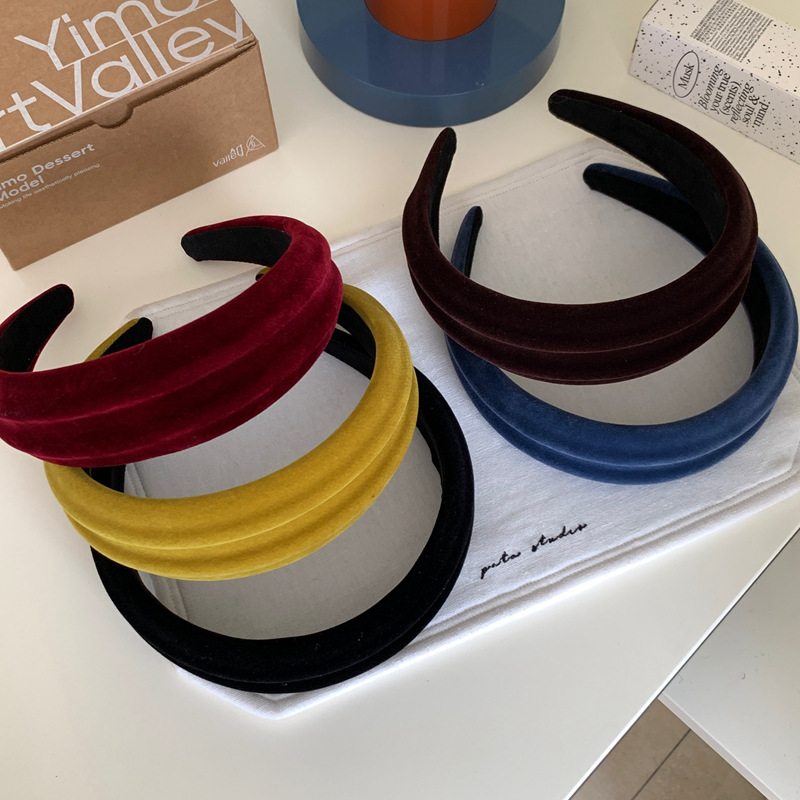 Bandeau en flanelle d'hiver, accessoires de cheveux antidérapants pour femmes, cerceaux de cheveux au Design en relief, à la mode