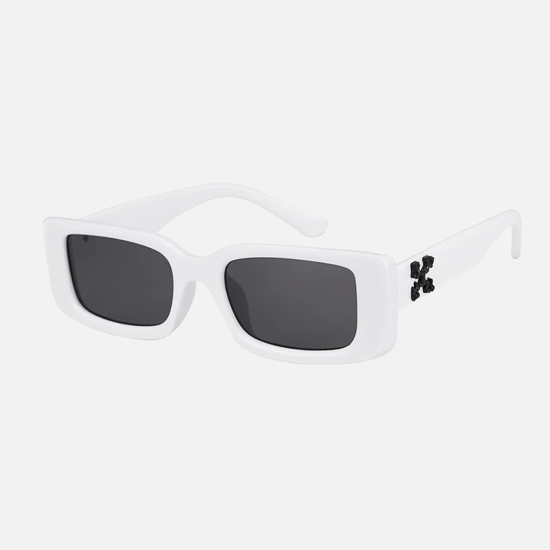 Ensemble de petites lunettes de soleil rectangulaires pour femmes et hommes, nuances carrées, lunettes de soleil rétro, marque de luxe, UV400, 5 pièces