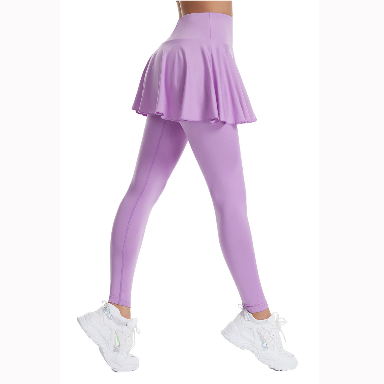 Pantalon de yoga taille haute pour femme, pantalon de fitness, pantalon d'entraînement en plein air, jupe de sport, mode classique, solide, document