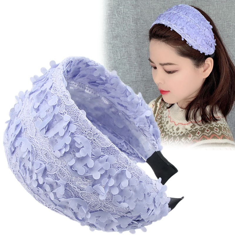 Bandeau à cheveux à large bord pour femme, couvre-épingle à cheveux antidérapant denté, gris, lavage du visage, accessoires pour cheveux, bandeaux de sauna pour mère