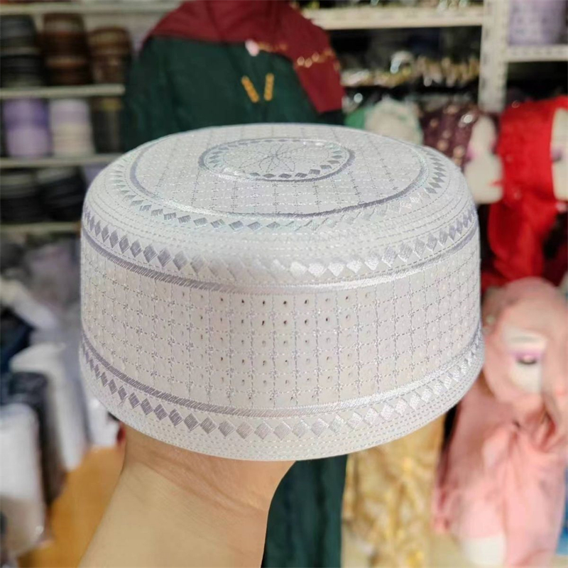 Chapeaux musulmans pour hommes, chapeau de prière, Kufi, Kippa islamique, Hijab, Turban saoudien, Turban juif, broderie, fête