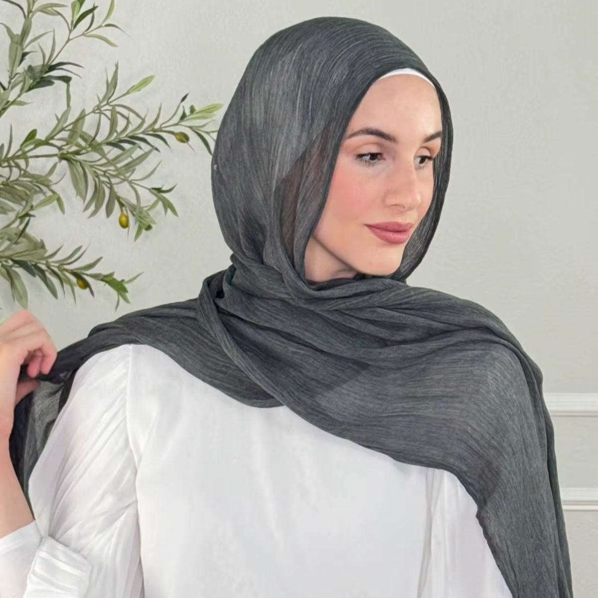 Hijabs en coton modal rayonne froissé tendance pour femmes, foulards unis, bandanas, hijabs islamiques, bandeaux musulmans 180*70cm