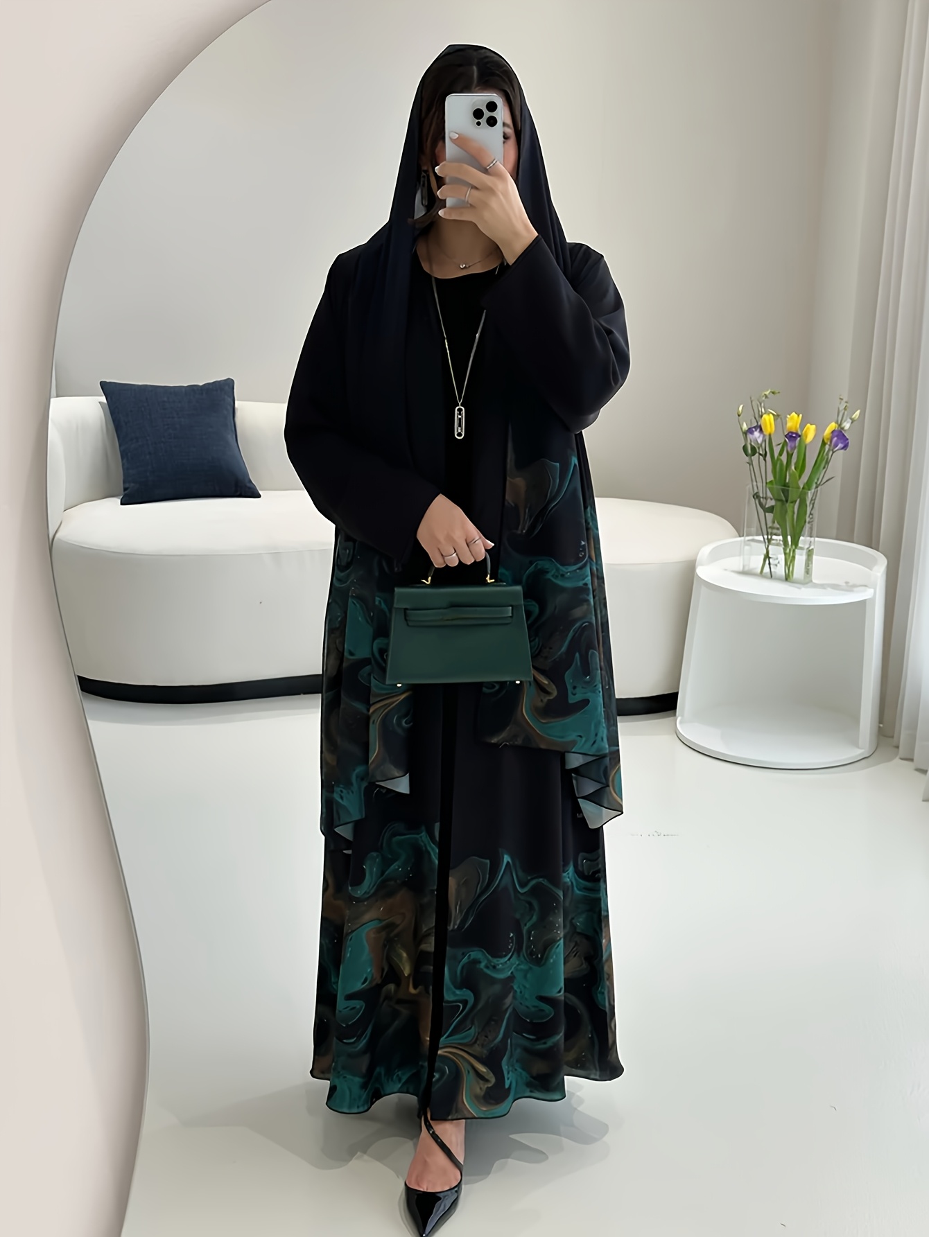 Vêtements traditionnels saoudiens pour femmes musulmanes, nouvelle collection printemps/automne du Moyen-Orient, robe ample ouverte sur le devant pour les fêtes et le Ramadan