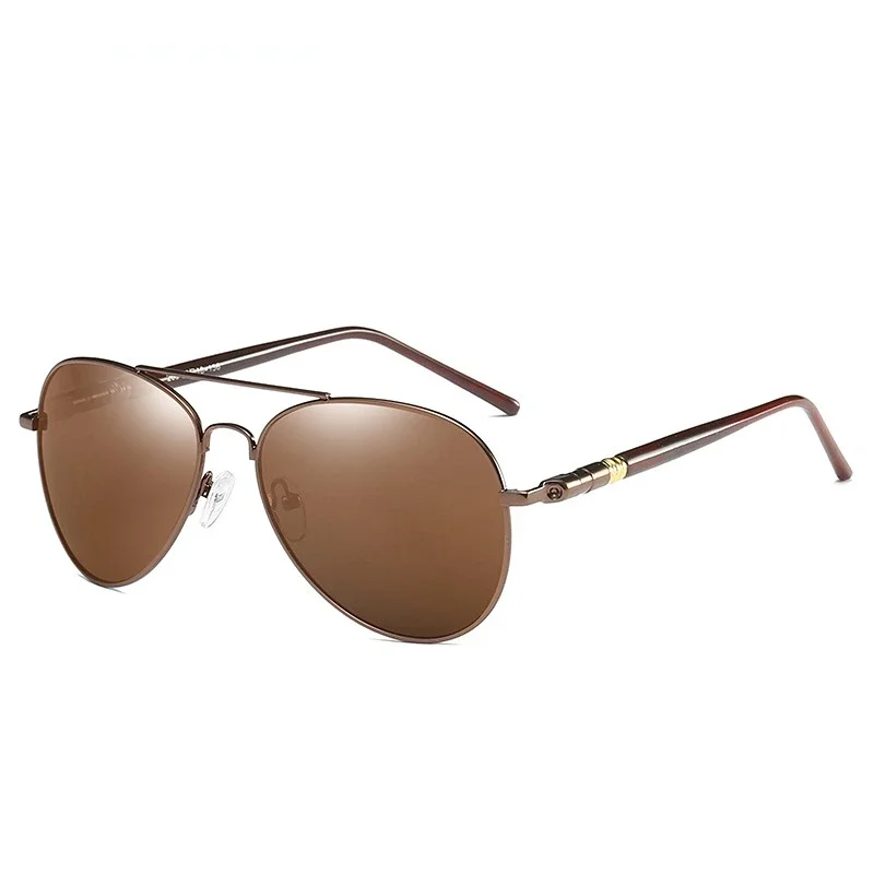 Lunettes de soleil de luxe polarisées pour hommes et femmes, lunettes de soleil de conduite pour hommes, lunettes de soleil pilote vintage, UV400, marque de créateur, noir