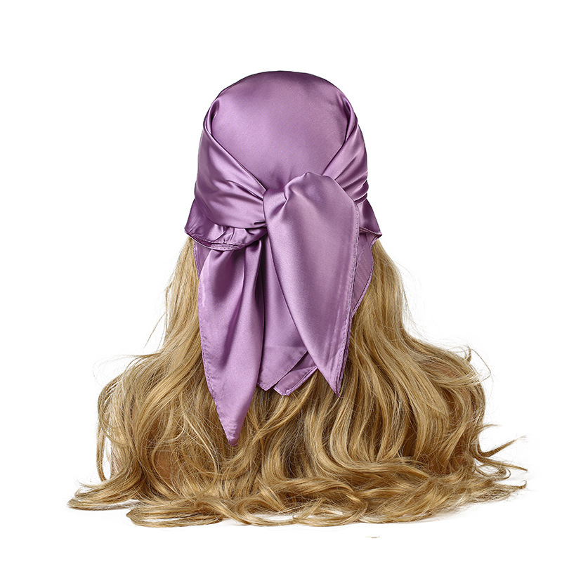 Nouveau foulard carré uni 70x70, polyvalent pour l'été, style hip-hop, danse urbaine, tendance, unisexe, pour la tête ou le cou