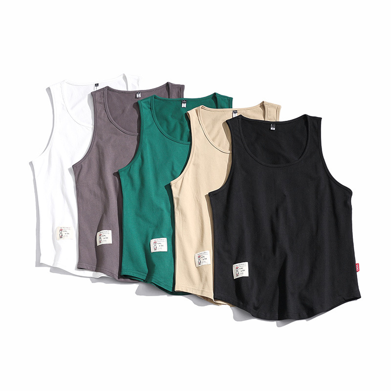 Débardeur en coton 5XL pour homme, ample et oversize, col rond, sans manches, style japonais, mode été, pour la plage et l'entraînement