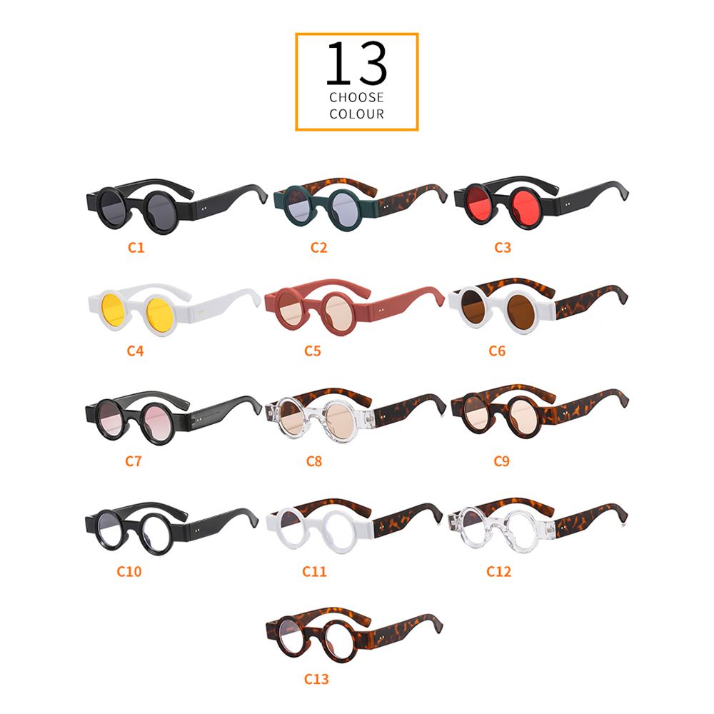 Petites lunettes de soleil rondes pour femmes et hommes, UV400, RiSALE, Punk Shades, Lunettes de soleil pour femmes, Ins Popméthanol, Clear Ocean Lens Eyewear, Tendance