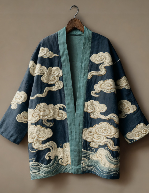 Kimono, Manteau, Chemise, Vêtement d'extérieur, Cardigan, Veste, Surdimensionné, Adulte, Vintage, Imprimé, Manches courtes, Peignoir, Yukata, Haori, Ample, Décontracté, Homme