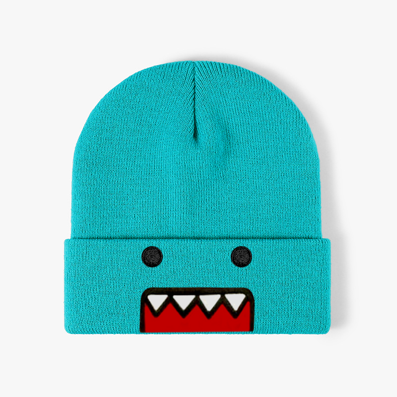Domo Kun dessin animé brodé tricoté chapeau automne hiver extérieur chaud coupe-vent Hip Hop décontracté Style à la mode pour hommes femmes