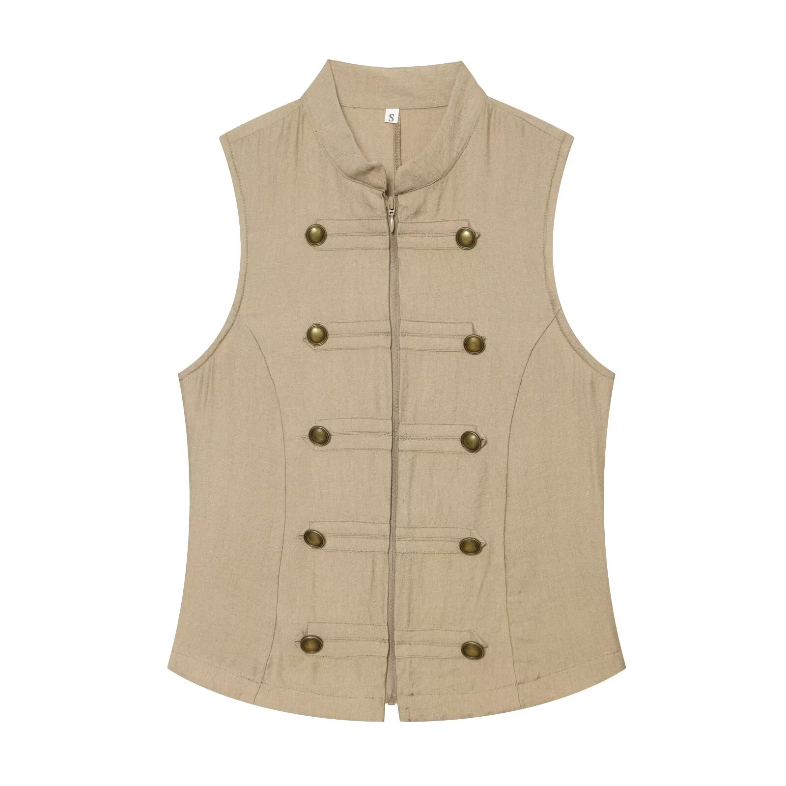 Chemisier Femme 2026 Nouvelle Tendance Polyvalent Été Sans Manches Boutonné Décontracté Mode Personnalisée