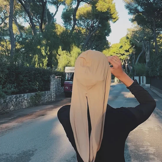 Bonnet Hijab Instantané en Coton Modal Uni pour Femmes Musulmanes – Sous-Hijab Facile à Enfiler, Turban, Bandana, Chapeau, Bandeau en Coton Modal