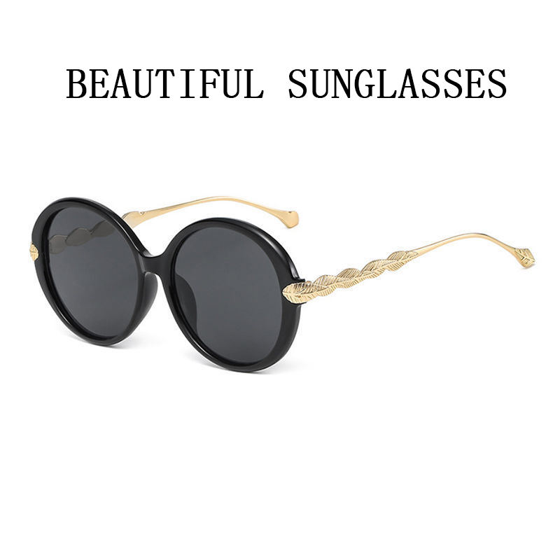 Lunettes De Soleil rondes femmes 2023 surdimensionné luxe mode lunettes Vintage nuances rétro Lunette De Soleil Femme Gafas De Sol Mujer