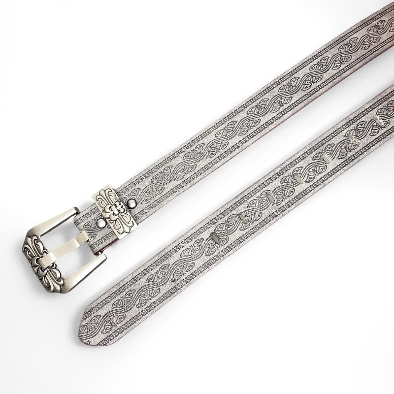 Ceinture tendance style rétro européen et américain à imprimé sculpté - Ceinture Y2K féminine et tendance pour le quotidien - Ceintures transfrontalières pour femmes
