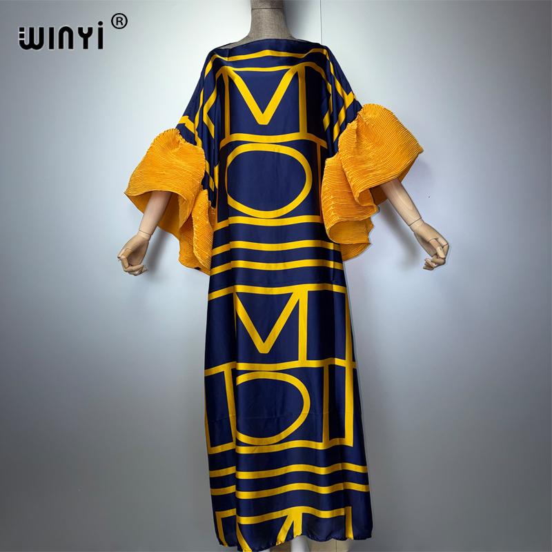 Robe Kaftan WINYI Fashion pour femmes musulmanes, ample, style Moyen-Orient, Abaya de vacances pour femmes, vêtements de fête de luxe Dubaï