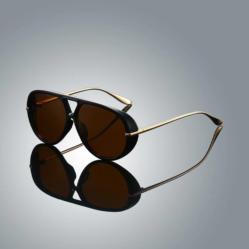 Lunettes de soleil aviateur vintage, nouvelle mode, double pont, pour l'extérieur, design de marque tendance pour femme, décontractées