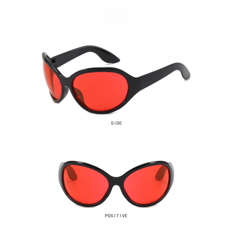 Nouvelle mode lunettes de soleil lunettes nouvelles femmes hommes ovale sport lunettes de soleil femme surdimensionné nuances lunettes