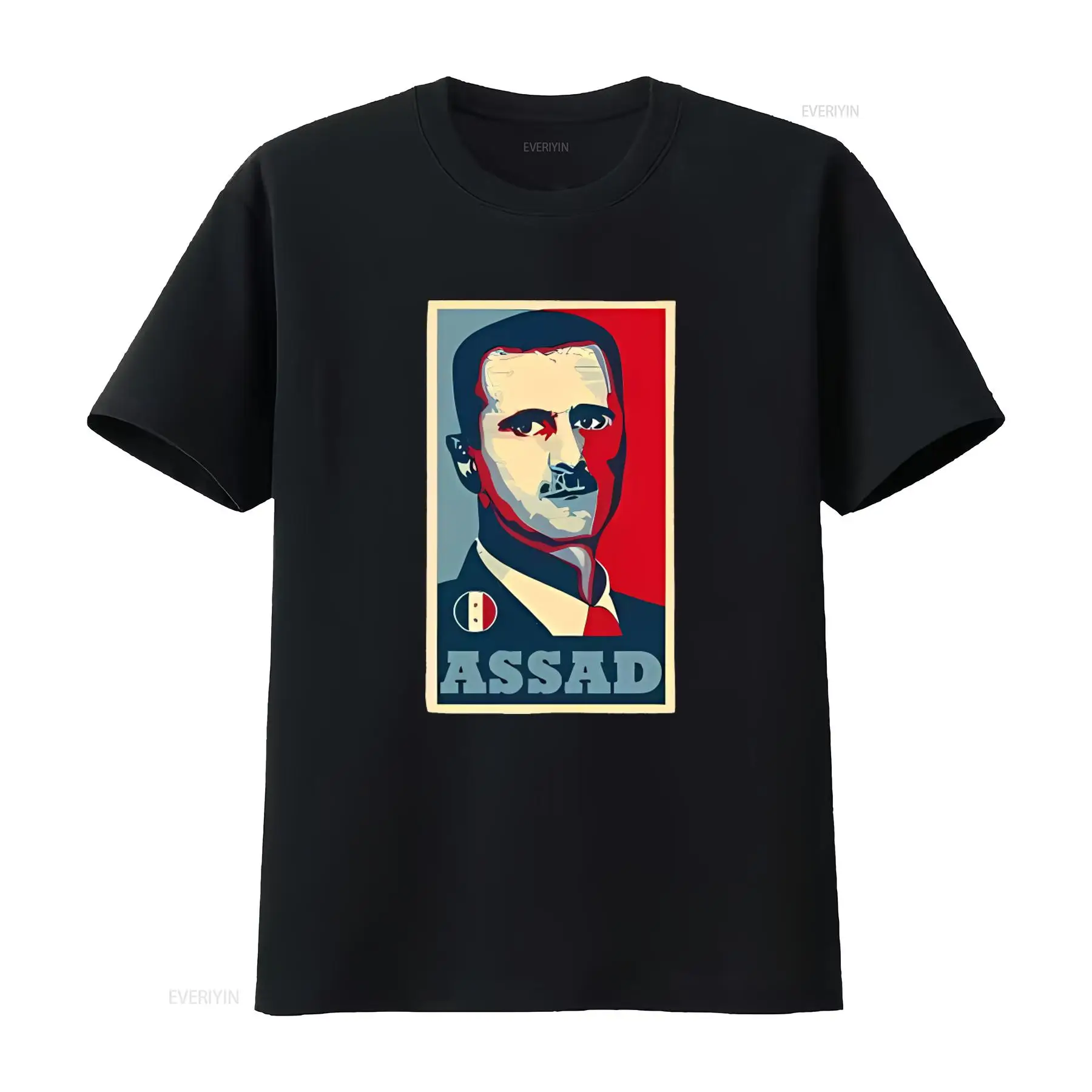 T-shirt Assad Siria Árabe Camiseta de tous les tailles, nouveau design éclatant et varié, effet vintage légèrement délavé, style streetwear