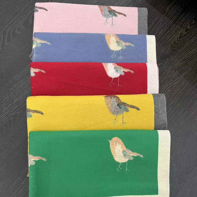 Couverture épaisse en Imitation cachemire pour femmes, écharpe chaude, châle Pashmina, enveloppe d'hiver, nouveau Design imprimé, Poncho, enveloppe féminine, 2025