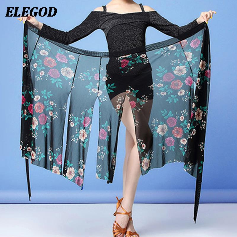 Nouvelle danse hanche écharpe jupe femmes danse du ventre danse latine formation Sexy demi jupes adulte femme imprimé maille hanche écharpe HipSkirt