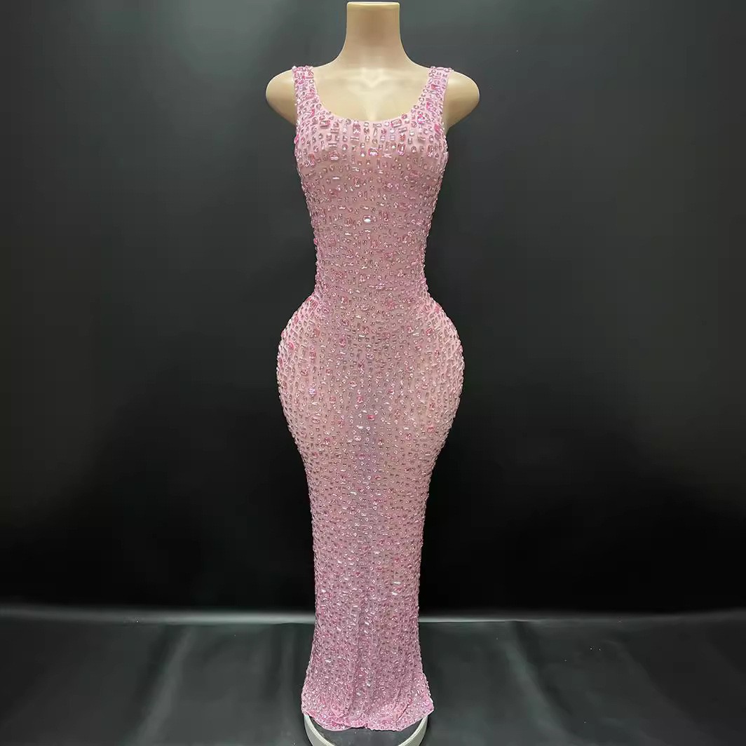 Robe de Mariée en Diamants pour Femme, Tenue de ixd'Anniversaire, Nouvel An