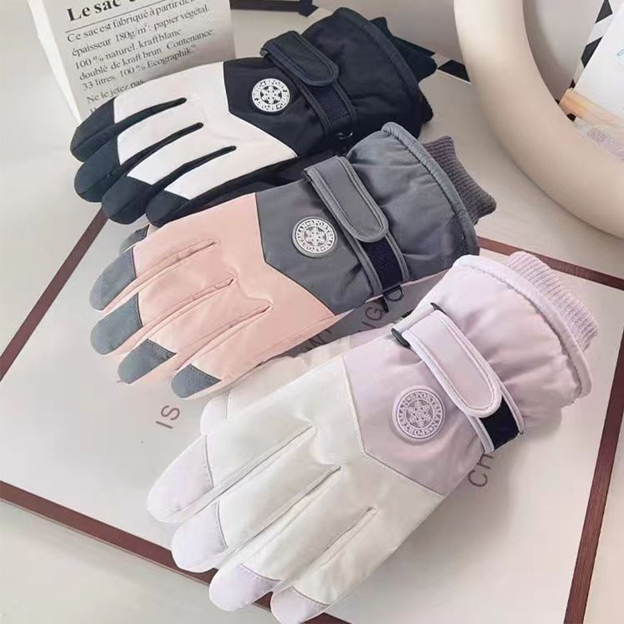 Gants de ski en peluche imperméables pour hommes et femmes, coupe-vent, chauds, réglables, cyclisme, moto, sports de plein air, isotCasual, hiver