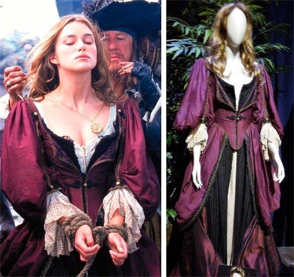 Elizabeth Cosplay Priate Costume robe violette victorienne médiévale Renaissance Priate Elizabeth princesse Cosplay tenue pour les femmes