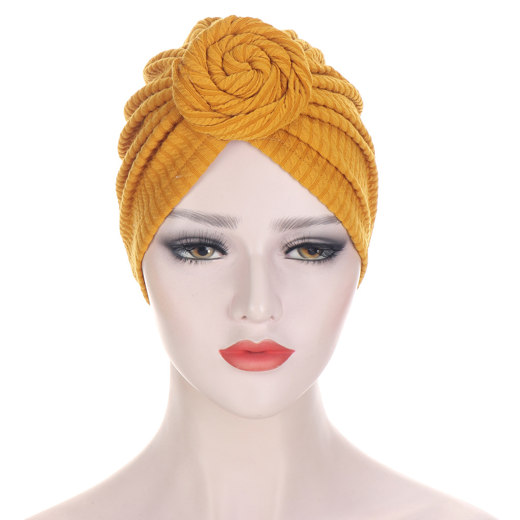 Turban à nœud torsadé pour femme, bonnet pour fille, vêtements de sauna, chimio, tête ronde, perte de cheveux douce commandée, mode alopécie, TS013