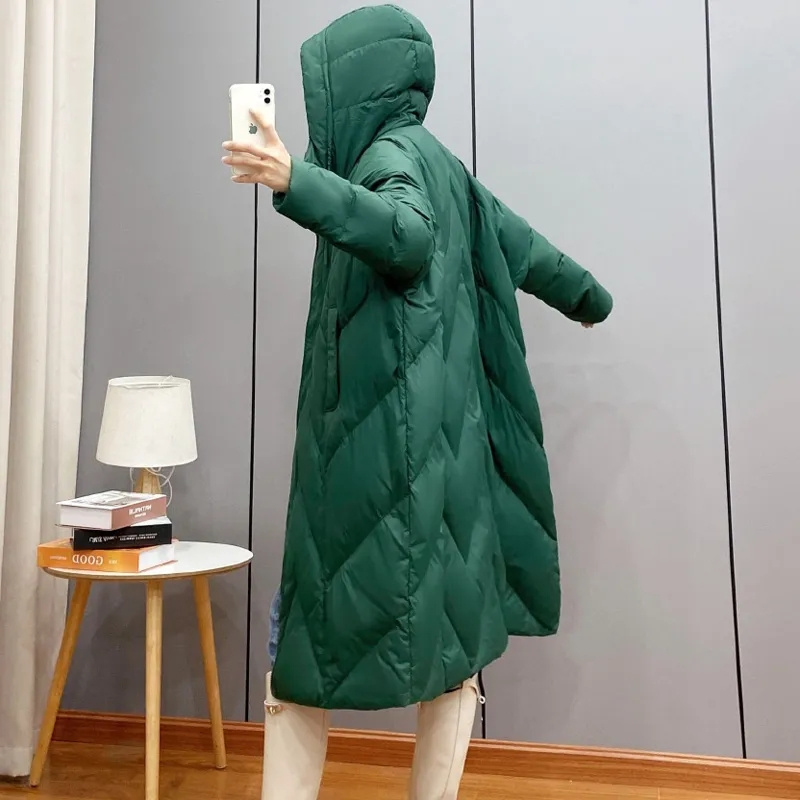 Manteau en duvet de coton pour femme, veste d'hiver, parka femme, vêtements d'extérieur longs à capuche, optique chaude, vêtements de neige, pardessus femme, nouveau, 2021