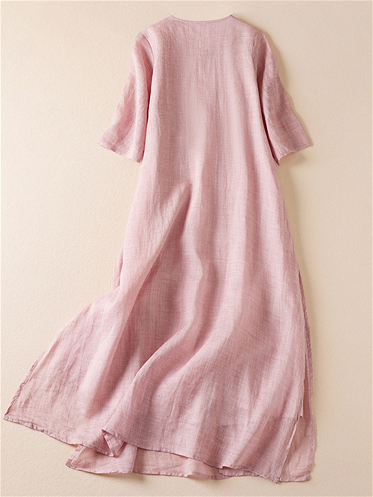 Robes d'été imprimées vintage pour femmes 2026 – Nouvelle robe longue décontractée et respirante pour femme, tenue de bureau élégante