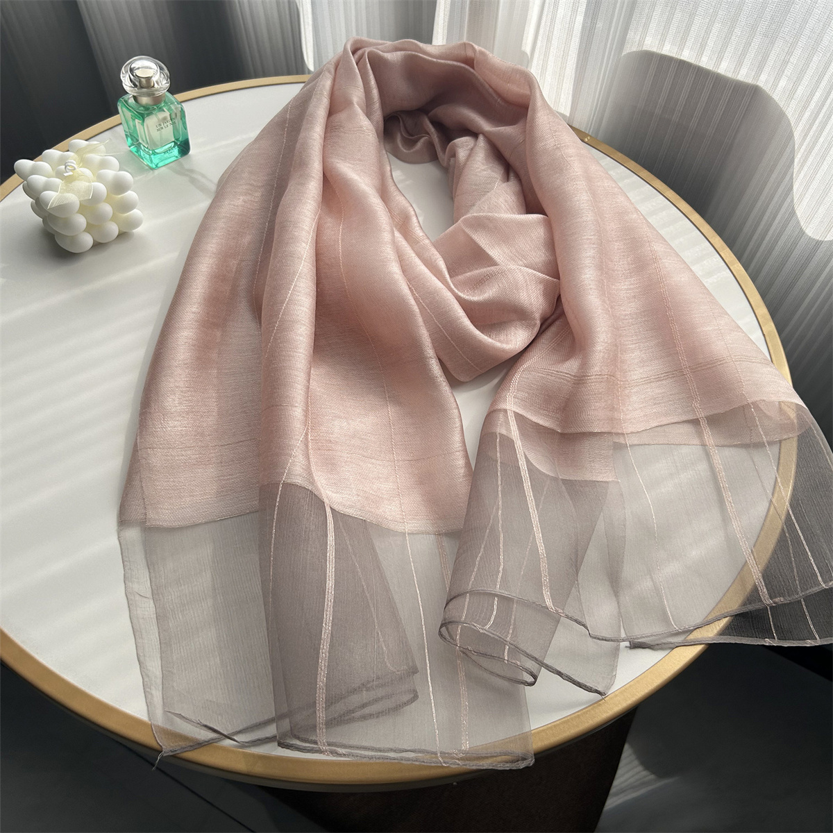 Foulard de Marque de Luxe pour Femme, Cadre à Carreaux, Écharpe Solide Élégante, Châle Long Rond, Protection Solaire, Nouveau Design