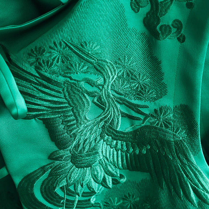 Gilet d'extérieur Vintage de Style chinois, grue blanche/fleurs, gilets à laçage brodés, vêtements élégants pour femmes, printemps et été