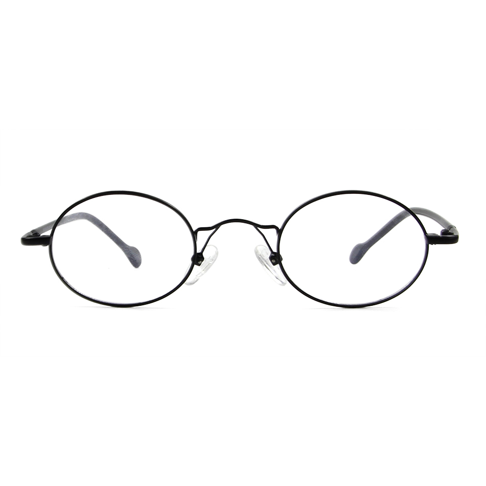 Petites lunettes rondes Vintage en métal ovale or noir lunettes cadre femmes hommes lunettes à jante complète pour lunettes de Prescription