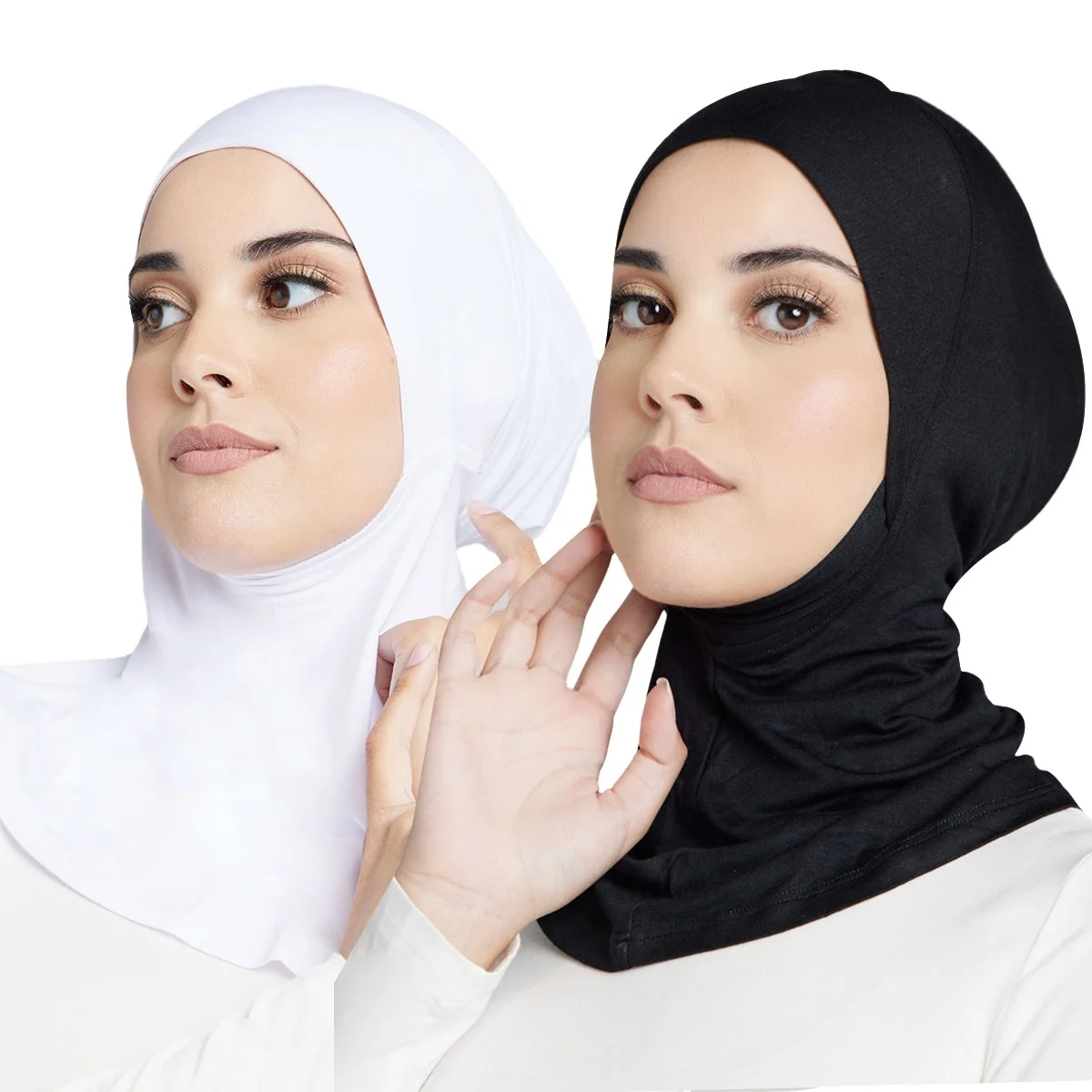 Hijabs musulmans à couverture intégrale pour femme, sous-bonnet en coton modal extensible, bonnet élastique uni, sous-voile, bandeau intérieur, turban Mujer