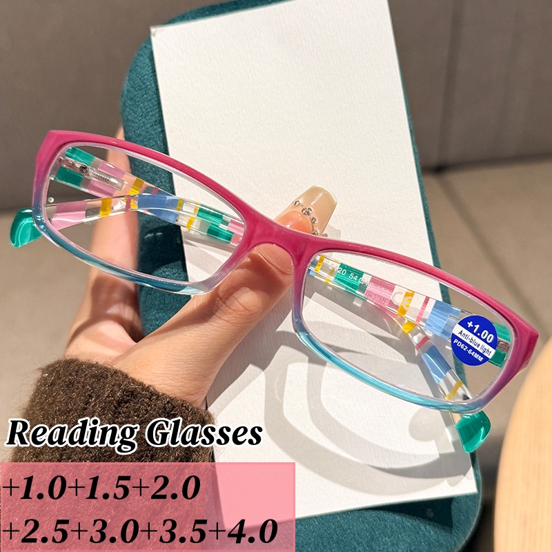 Lunettes de lecture colorées Ins élégantes pour femmes, nouvelle tendance, blocage de la lumière bleue, pour hommes et dames, Vintage carrées presbytes